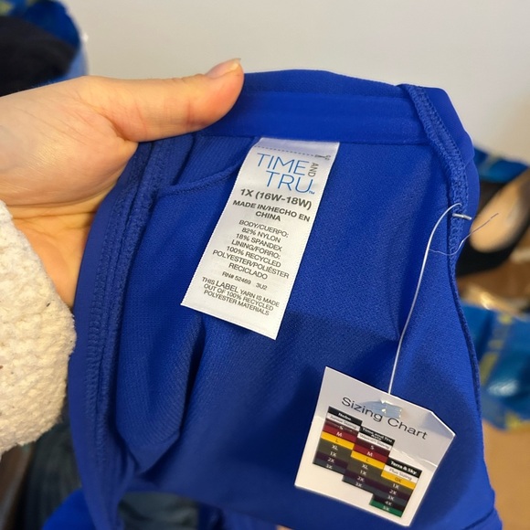 Nwt Time and Tru Royal Blue Bikini Top - Picture 3 of 3